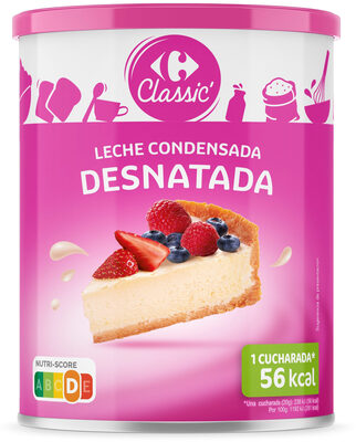 Leche condensada desnatada