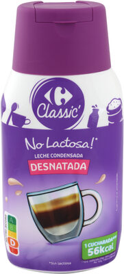 Leche condensada desnatada sin lactosa