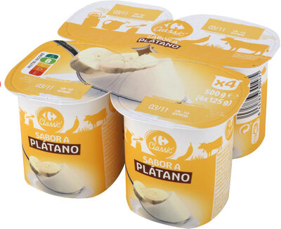 Yogur sabor platano