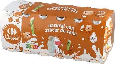 Yogur líquido con azúcar de caña