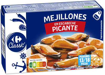 Mejillones en escabeche picante
