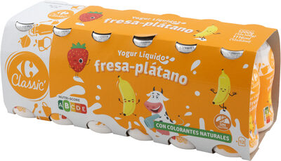 Yogur líquido fresa/plátano