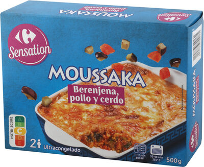 Moussaka berenjena, pollo y cerdo
