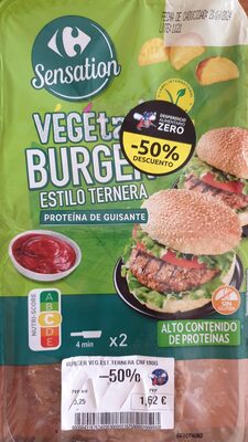 vegetal burger estilo ternera