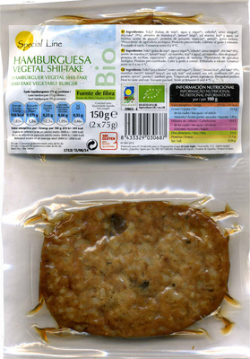 Bio hamburguesa vegetal shiit-take sin gluten ecológica