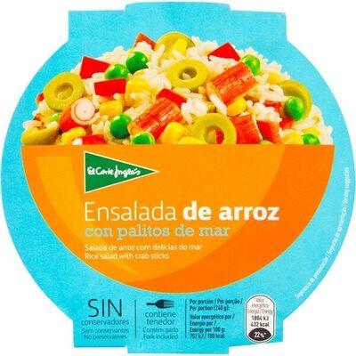 Ensalada de arroz con palitos de mar