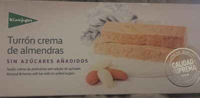 Turrón crema de almendras sin azúcares