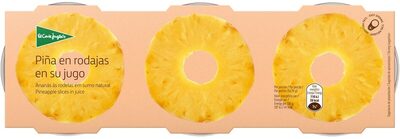 Piña en rodajas en su jugo