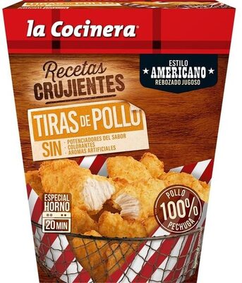 Estilo americano tiras de pollo con rebozado jugoso