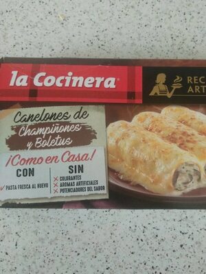 Canelones de champiñones y boletus