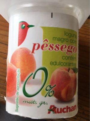 Iogurte magro com pessego