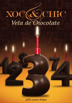 Edible chocolate candle