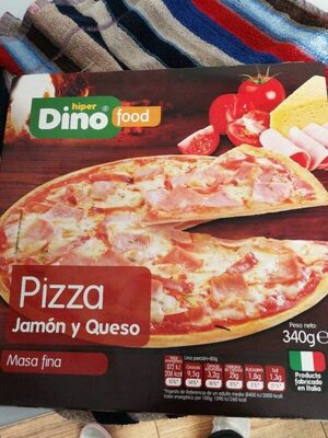 Pizza jamón y queso