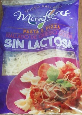 Queso rallado sin lactosa