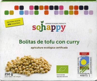 Bolitas de tofu con curry