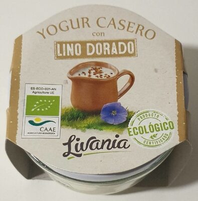 Yogur casero con lino dorado
