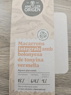 Macarrons amb bolonyesa de tonyina vermella