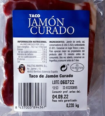 Taco de Jamón curado