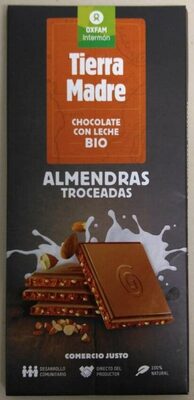 Chocolate con leche bio Almendras troceadas