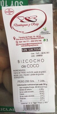 Bizcocho de coco