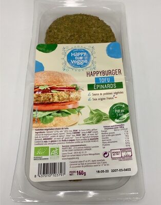 Happy Burger Tofu Epinards