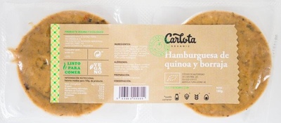 Hamburguesa de quinoa y borraja