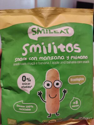 Smilitos snack con manzana y plátano