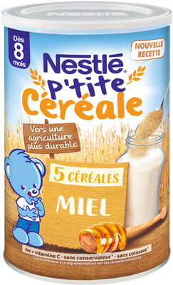 P'TITE CEREALE 5 Céréales Miel - Boîte 415g - Dès 8 mois