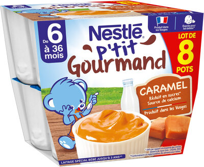 NESTLÉ Ptit gourmand Caramel - 8 x 100g - Dès 6 mois