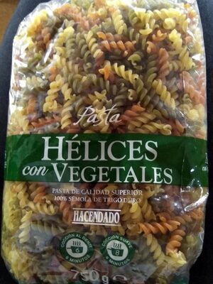 Hélices con vegetales