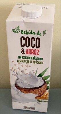 Bebida de arroz y coco
