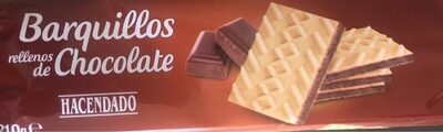 Barquillos rellenos de chocolate