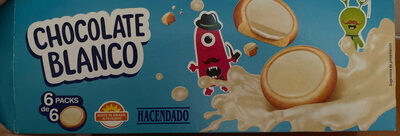 Galleta rellena de crema y recubierta de chocolate blanco