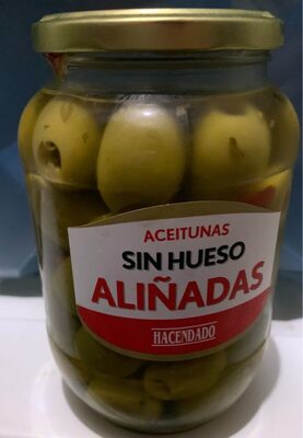 Aceitunas sin hueso aliñadas