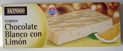Turrón de chocolate blanco con limón