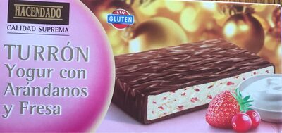 Turrón yogur con arándanos y fresa