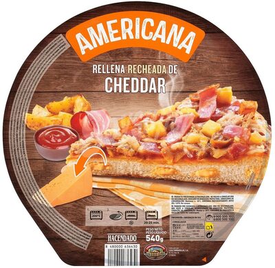 Pizza Americana Rellena de Cheddar