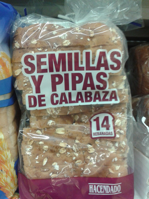 Pan de molde semillas y pipas de calabaza