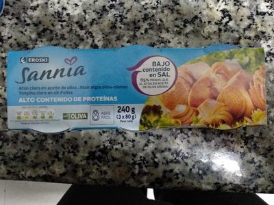 Atún claro en aceite de oliva bajo en sal
