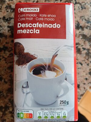 Café molido descafeinado mezcla