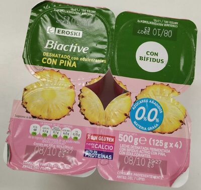 Biactive desnatado con piña