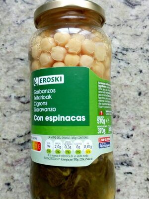Garbanzos con espinacas