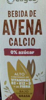 Bebida de avena calcio 0%