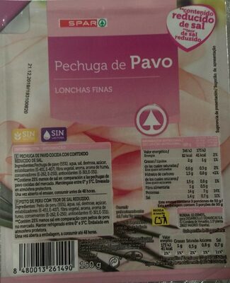 Pechuga de pavo (lonchas finas)