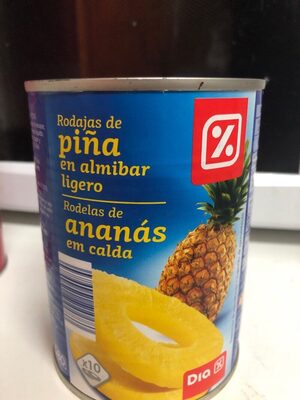 Rodajas de piña en almíbar ligero