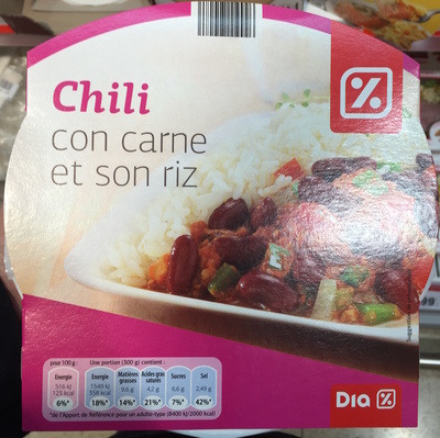 Chili con carne et son riz