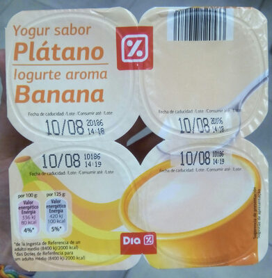 Yogur sabor Plátano