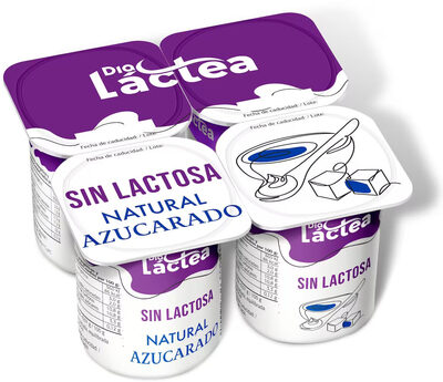 Yogur sin lactosa azucarado natural
