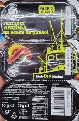 Filetes anchoveta en aceite de girasol