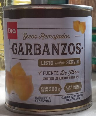 Garbanzos secos remojados